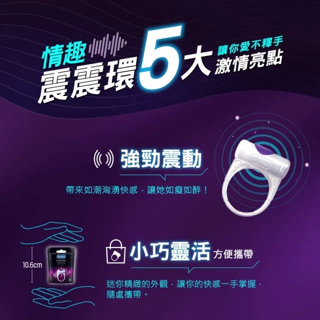【Durex 杜蕾斯】震震環1入(情趣用品/成人用品/成人情趣/自慰/飛機杯/性用品/按摩棒/成人展)