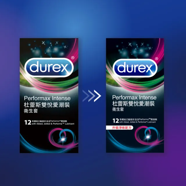 【Durex 杜蕾斯】雙悅愛潮裝衛生套4盒(共48入 保險套/衛生套/避孕套/安全套/避孕/保險套推薦)