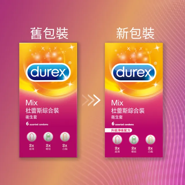 【Durex 杜蕾斯】綜合裝衛生套4盒(共24入 保險套/衛生套/避孕套/安全套/避孕/保險套推薦)