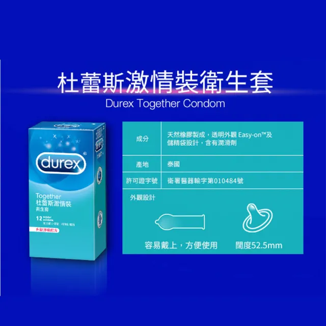 【Durex 杜蕾斯】激情裝衛生套9盒(共27入 保險套/衛生套/避孕套/安全套/避孕/保險套推薦)