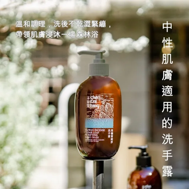 【茶籽堂】肖楠葉純淨洗手露500mLx3(中性肌/補水保濕/洗手乳)