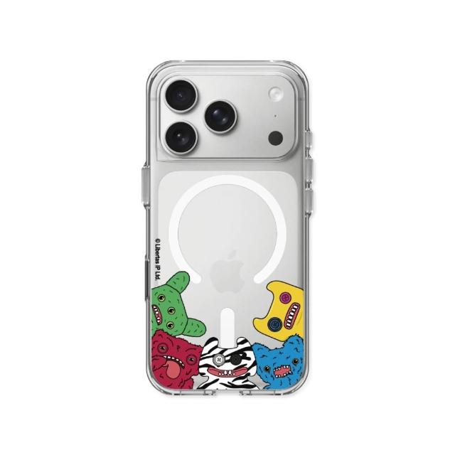 【RHINOSHIELD 犀牛盾】iPhone 15/16/17系列 Clear透明防摔磁吸手機殼/關心你牙(Fuggler放克牙寶)