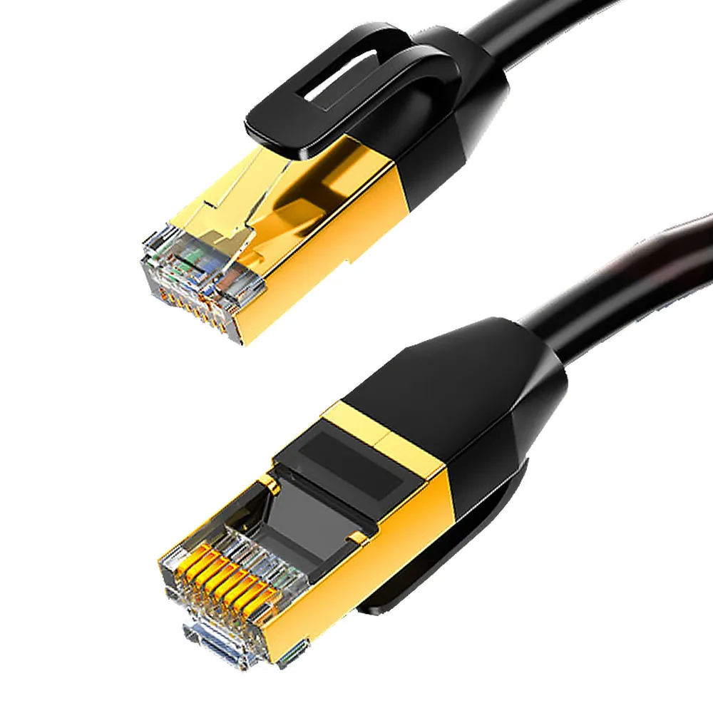 【山澤】Cat.7極速10Gbps傳輸雙遮蔽抗干擾工程佈線網路線 黑/15M