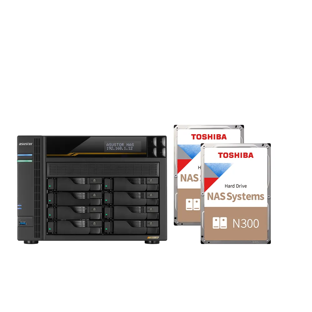 【ASUSTOR 華芸】搭東芝NAS 4TB x2★AS6808T 8Bay NAS 網路儲存伺服器