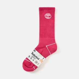 【Timberland】中性粉色中筒襪(A5MCKAIT)