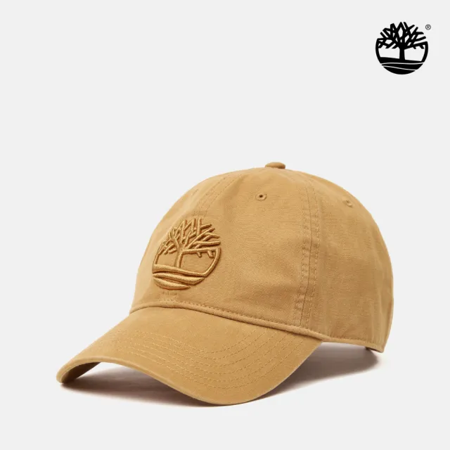 【Timberland】中性小麥色刺繡LOGO棒球帽(A66BA231)