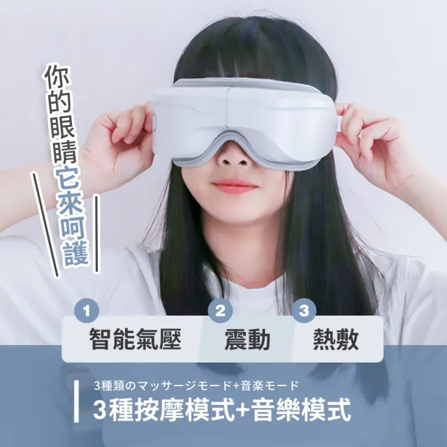 【3ZeBra 三隻斑馬】5C熱敷按摩眼罩 至尊款(無線眼部按摩器 熱敷眼罩 父親節禮物)