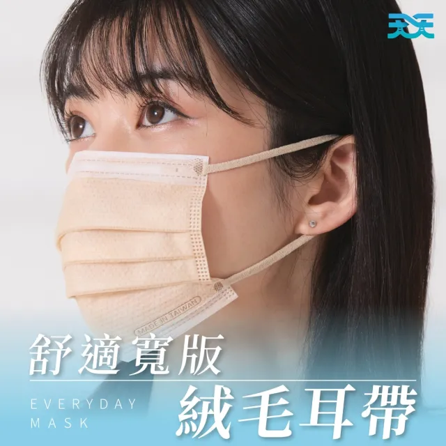 【天天】3倍透氣 成人平面醫療口罩5盒組(50入/盒 共250片)