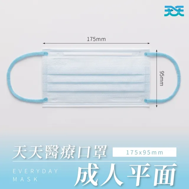 【天天】成人醫療平面口罩3盒組 共150片(50入/盒)