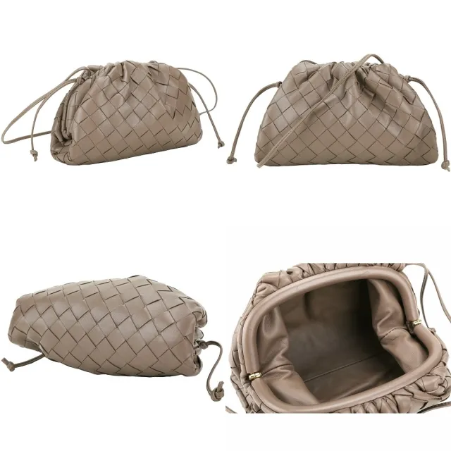 【BOTTEGA VENETA 寶緹嘉】BV Pouch 20 編織羊皮手拿 斜背雲朵包-多色可選