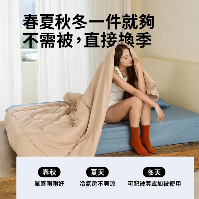 【青鳥家居】買1送1 台灣製 石墨烯遠紅外線水洗四季被 (夏被/春秋被/石墨烯棉被)