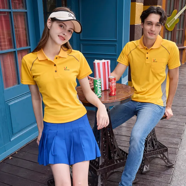 【LEIDOOE】簡約休閒吸排女短POLO衫(36607)黃