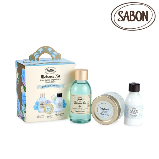 【SABON】官方直營 明星三部曲推薦組禮盒(沐浴油100ml+身體磨砂膏60g+絲綢身體乳液50ml)