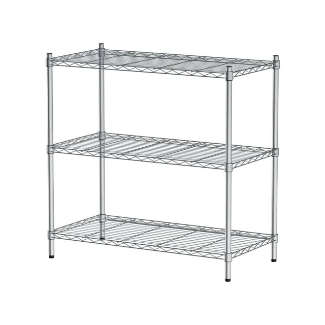 【dayneeds 日需百備】輕型 90x45x90公分 電鍍（鎖管）三層架(鐵力士架/收納層架/鞋架/展示架/層架/鐵架)