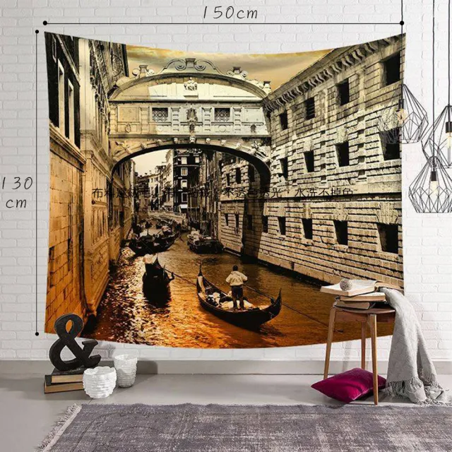 【QIDINA】渡假療癒風掛布/桌巾/野餐墊 150x130(掛布 掛畫 餐墊 房間佈置 沙灘巾 餐桌巾 客廳佈置)