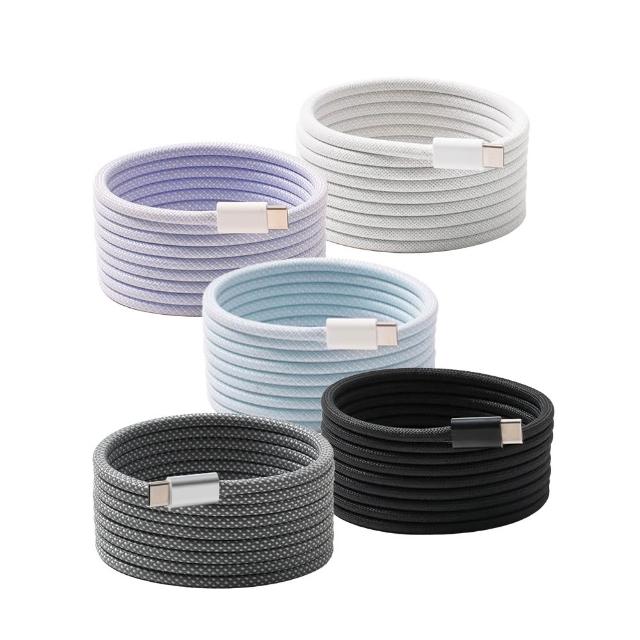 【Photofast】MagCable 240W Type-C to Type-C 磁吸收納編織快充充電線(100cm)