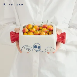 【a la sha】糖果造型陶瓷方碗