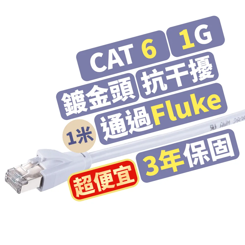 【PX 大通】★LC6-1M CAT6 1米/1M 網速1GPS 支援PoE 乙太網路線