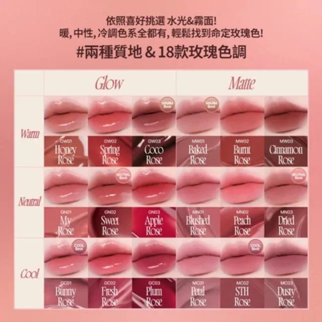 【fwee】熱銷必搶組:玫瑰心動鎖色唇露+Pocket腮紅盤+迷你妝前乳1ml