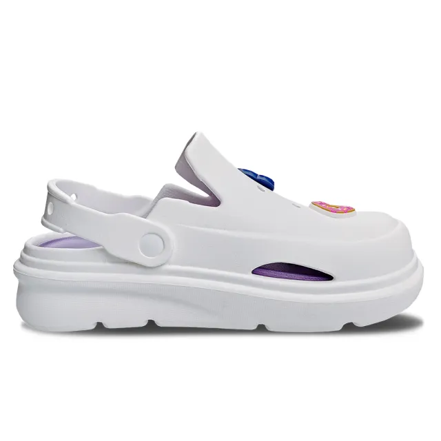 【KangaROOS】涼鞋 女鞋 厚底洞洞鞋 ROO CLOG 白 KW41719