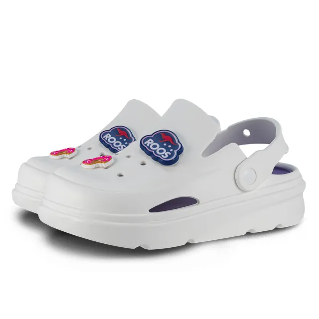 【KangaROOS】涼鞋 女鞋 厚底洞洞鞋 ROO CLOG 白 KW41719