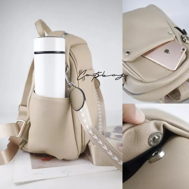 【Catsbag】雙11 溫暖氣息皮革二用後背包 側肩包 5427