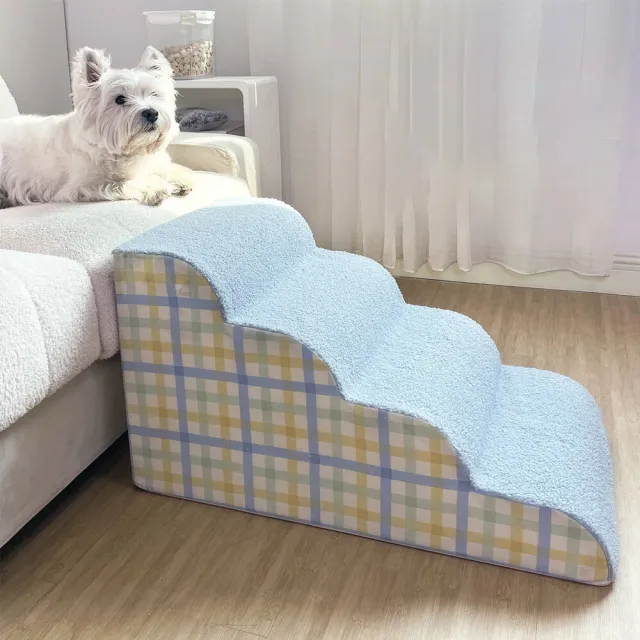 【IPSKY】四層寵物海綿爬梯(寵物台階 狗狗樓梯 寵物階梯 小型犬上床梯 寵物爬梯 防滑耐磨可拆易洗 )