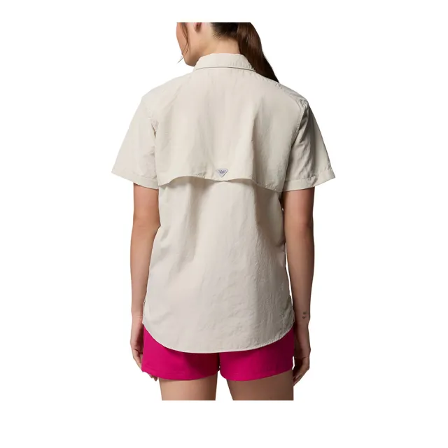 【Columbia 哥倫比亞】女款-超防曬UPF50短袖襯衫-Womens Bahama™ II SS-淺卡其(UFL64250HI/KS)
