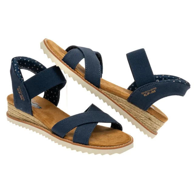 【SKECHERS】女鞋 休閒系列 涼拖鞋 涼鞋 瞬穿舒適科技 DESERT KISS (114418NVY)
