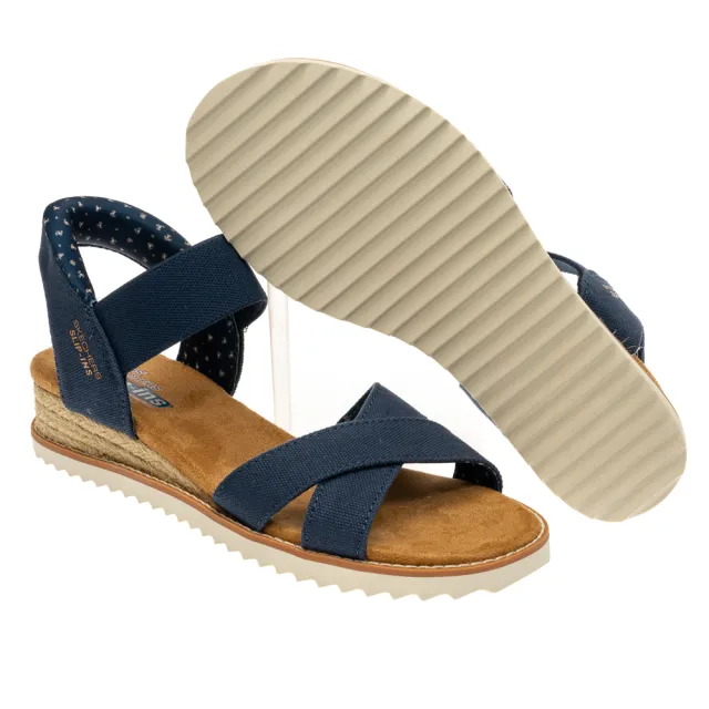 【SKECHERS】女鞋 休閒系列 涼拖鞋 涼鞋 瞬穿舒適科技 DESERT KISS (114418NVY)