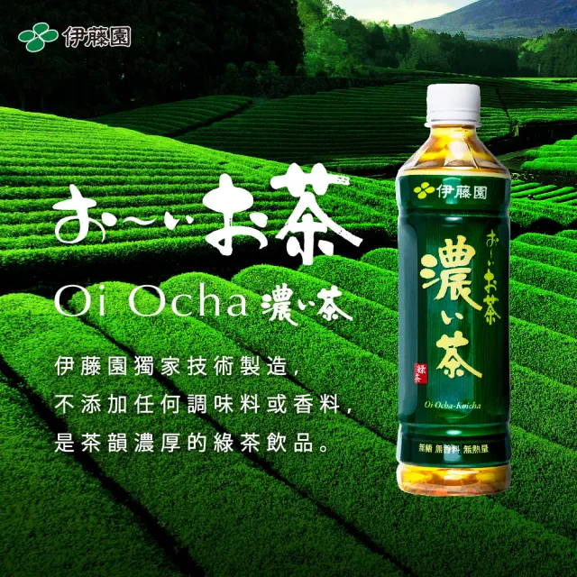 【伊藤園】Oi Ocha 濃味綠茶530mlx24入/箱（新舊包裝隨機出貨）