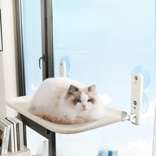 【TWBUY 台灣好購】貓咪曬太陽吊床(猫吊床 窗戶吸盤掛窩 陽臺猫窩 吸盤式 玻璃 猫床用品)