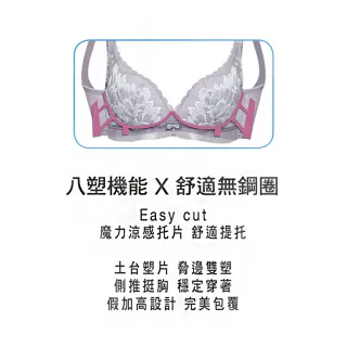 【Swear 思薇爾】撩波羽晶伶系列B-E罩無鋼圈蕾絲包覆內衣(絲絨紫)