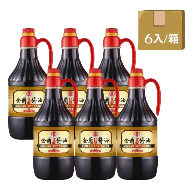 【金蘭食品】甘醇醬油1500ml x6入/箱