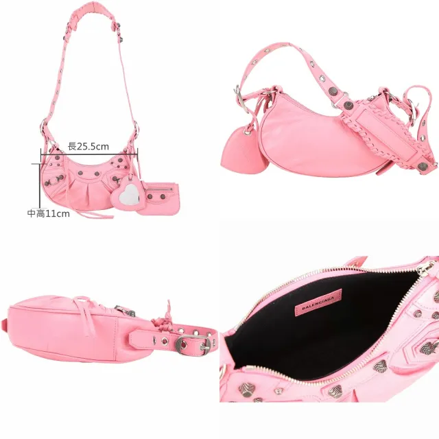 【Balenciaga 巴黎世家】Le Cagole XS 鞣製小羊皮可頌包 - 2色(可頌包 手提包 肩背包)