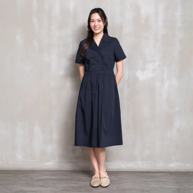 【perng yuh 芃諭名品】經典重奏 翻領 柔彈洋裝(2026 SS Collection｜5A春夏新品上市)