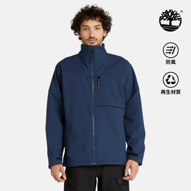 【Timberland】男款深藍色Motion軟殼外套(A6A3Y451)