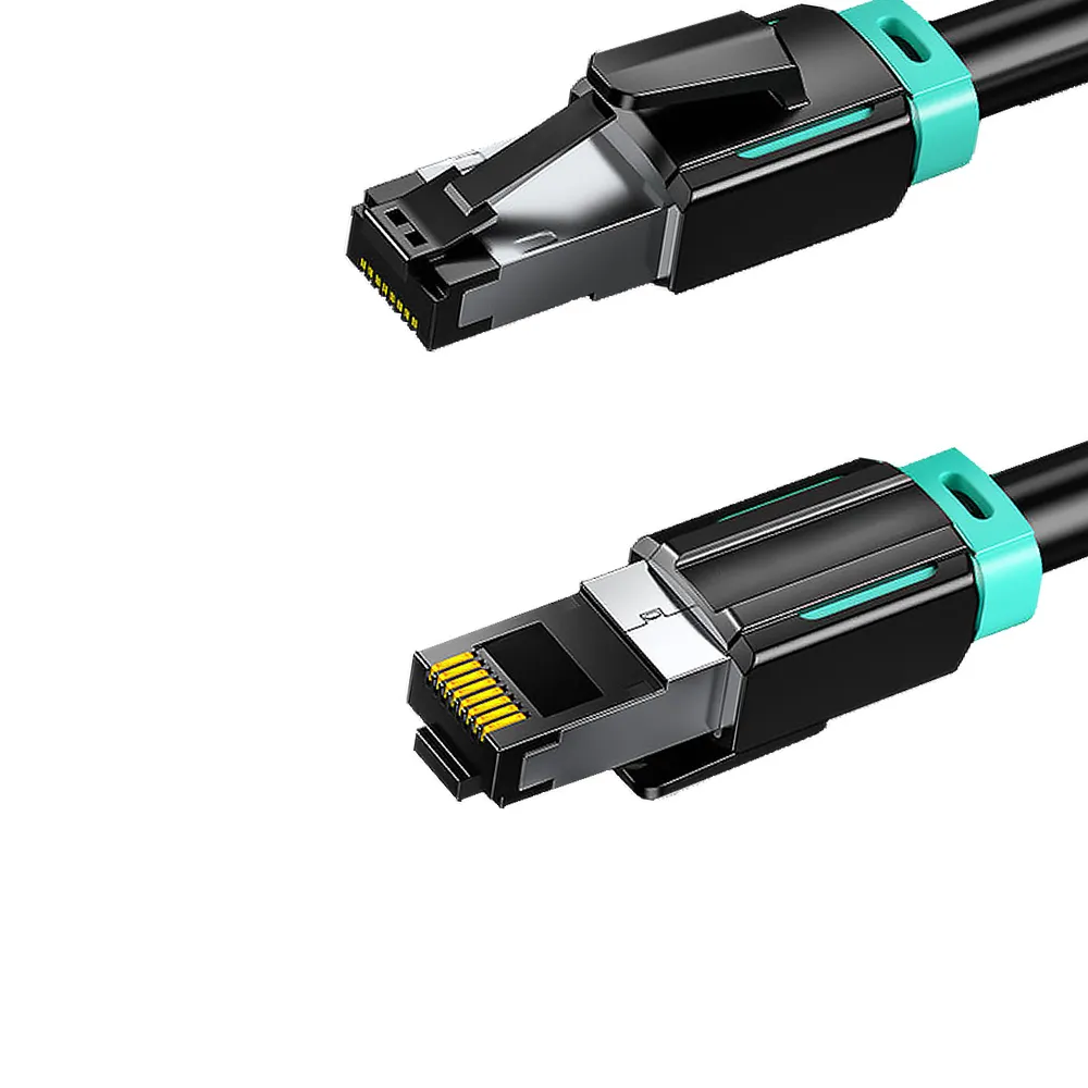 【山澤】Cat.8超極速40Gbps傳輸雙屏蔽抗干擾電競工程網路線 黑/1M