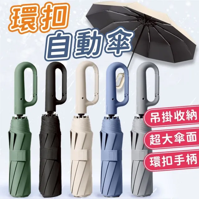 【同闆購物】環扣自動傘 勾勾傘 摺疊傘 自動傘 大雨傘 雨傘 晴雨傘 遮陽傘 自動雨傘 UV傘 陽傘 雨天