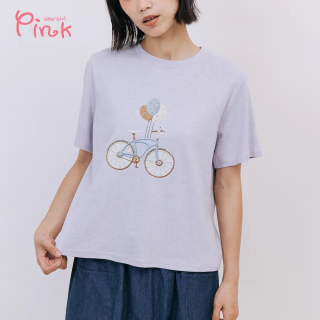 【PINK NEW GIRL】許願氣球刺繡上衣 (2色) A4307BC
