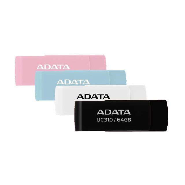 【ADATA 威剛】UC310 64G USB旋轉隨身碟(二入組)