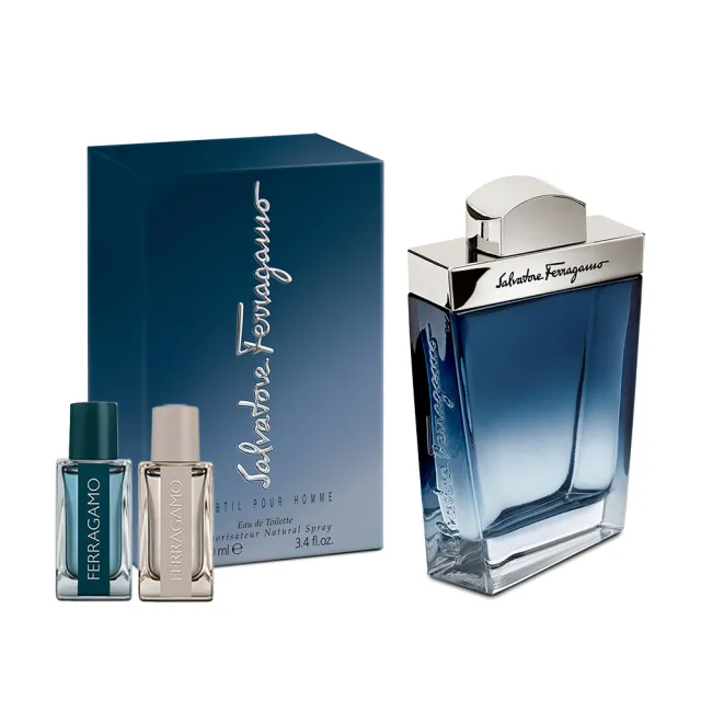 【Salvatore Ferragamo】藍色經典男性淡香水100ml(贈隨機小香2瓶.專櫃公司貨)