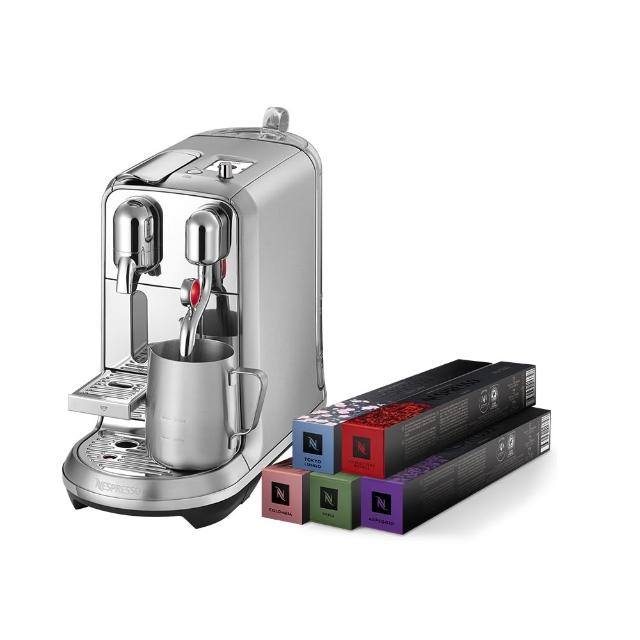【Nespresso】膠囊咖啡機 Creatista Plus_不鏽鋼金屬色 入厝 奶泡機 全自動咖啡機(訂製咖啡時光50顆組)