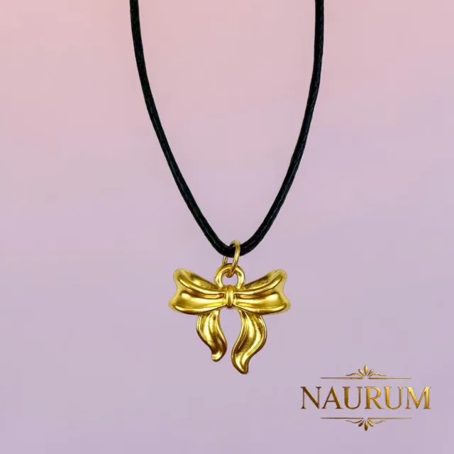 (NAURUM)黃金墜飾繫情金緣0.10錢附贈皮繩