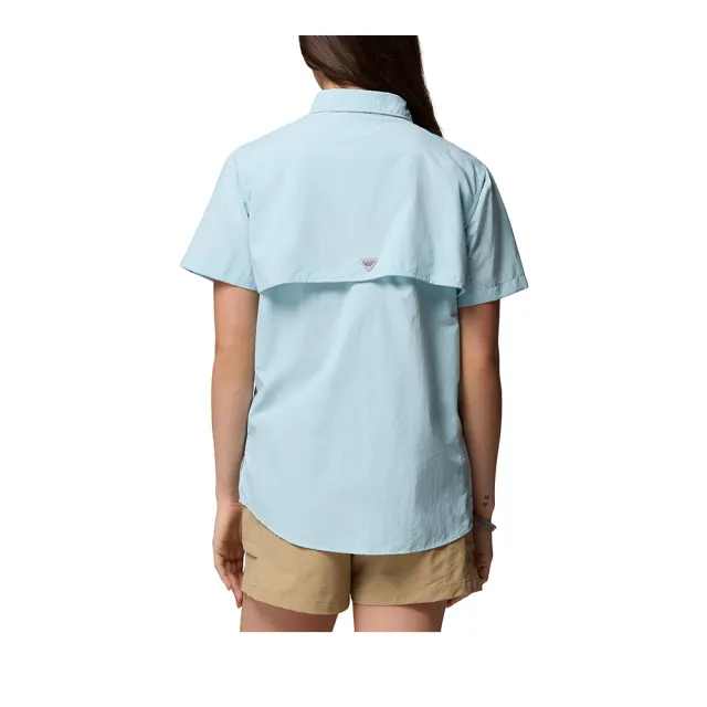 【Columbia 哥倫比亞】女款-超防曬UPF50短袖襯衫-Womens Bahama™ II SS-晴空藍(UFL64250HO/KS)