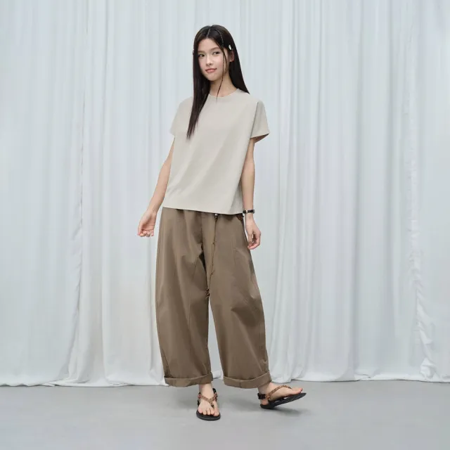 【GIORDANO 佐丹奴】女裝機能涼感抗菌圓領短袖T恤(多色任選)