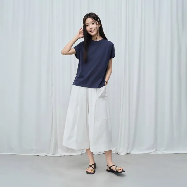 【GIORDANO 佐丹奴】女裝機能涼感抗菌圓領短袖T恤(多色任選)