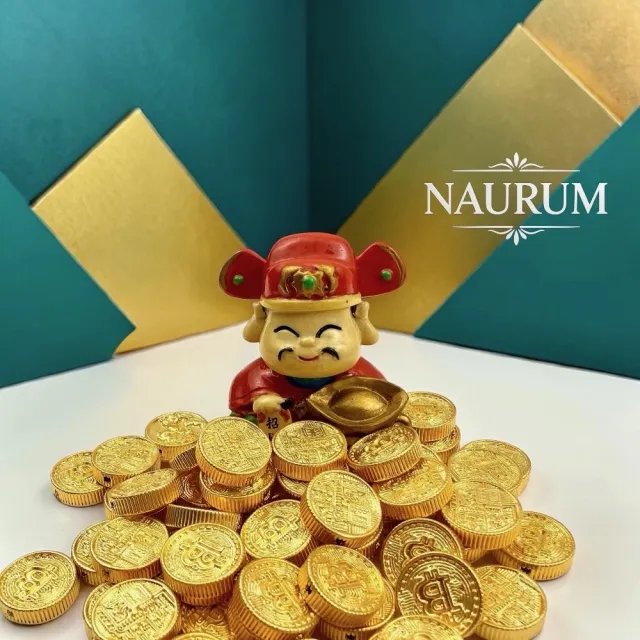 (NAURUM)黃金金豆純金比特幣0.08錢1入