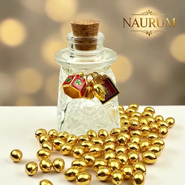 (NAURUM)黃金金豆黃金金蛋0.05錢3入組附贈精美收納瓶