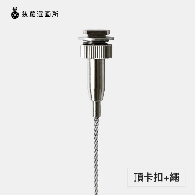 【菠蘿選畫所】頂軌配件零售 - 頂軌專用卡扣+1.2m/1.8m不銹鋼繩(鋼繩/掛畫線/單根載重30kg/吊畫鋼索)